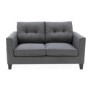 Astrid Grey Fabric 2 Seater Sofa with Button Back
