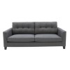Astrid Grey Fabric 3 Seater Sofa with Button Back