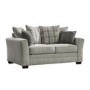 Braemar 2 Seater Sofa in Beige Fabric with Grey & Tartan Cushions
