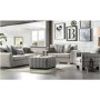 Braemar 3 Seater Sofa in Beige Fabric with Grey & Tartan Cushions