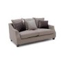 Arden Grey Fabric 2 Seater Sofa with Studded Arms & Cushions