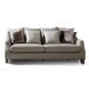 Arden Grey Fabric 3 Seater Sofa with Studded Arms &amp; Cushions