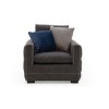 Ashby Charcoal Grey Accent Chair with Deep Button Arms