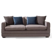 Light Grey 3 Seater Sofa with Deep Button Arms Light Grey 3 Seater Sofa with Deep Button Arms