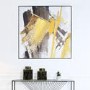 Yellow & Black Square Framed Wall Art