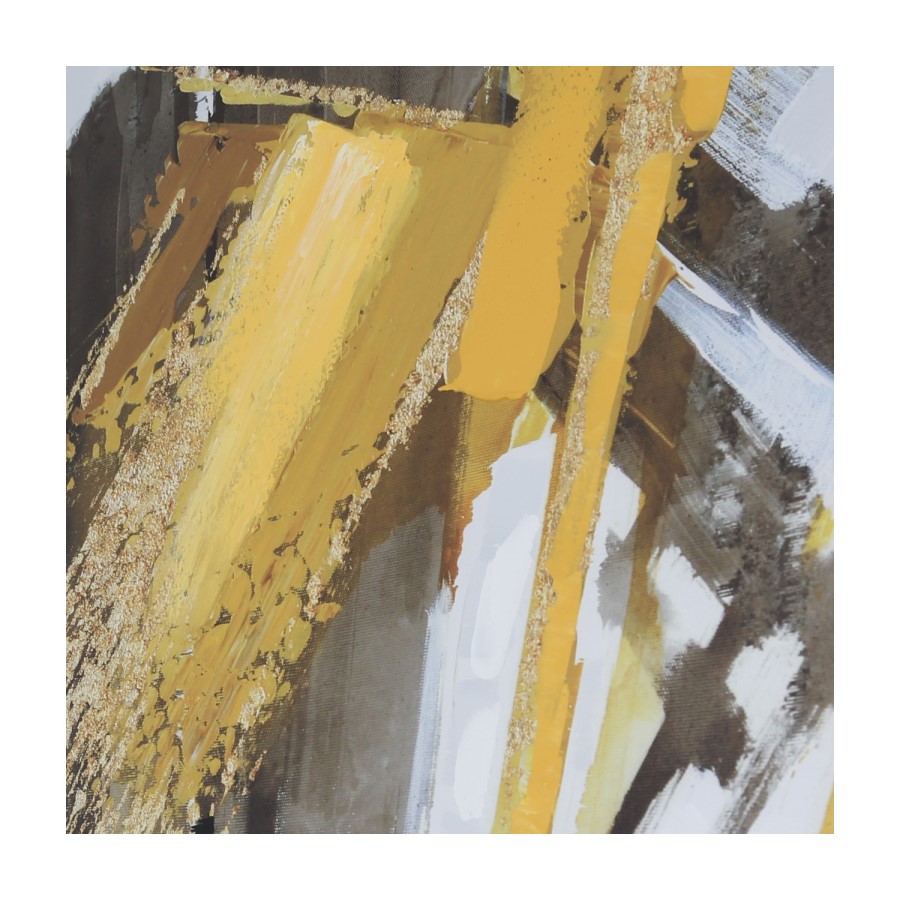 Yellow & Black Square Framed Wall Art