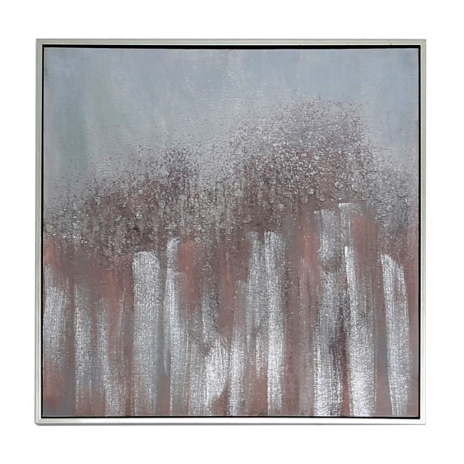 Pink & Silver Framed Wall Art with Crystal Stone Design Furniture123