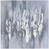 Silver &amp; Grey Abstract Canvas Wall Art