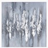 Silver &amp; Grey Abstract Canvas Wall Art