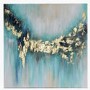 Mint Green & Gold Abstract Wall Art