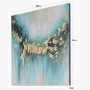 Mint Green & Gold Abstract Wall Art