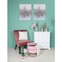 Pink & Silver Abstract Canvas Wall Art