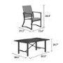 Outdoor Living Metal 6 Seater Dining Set in Light Grey