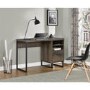 Candon Brown Desk with Black Metal Legs