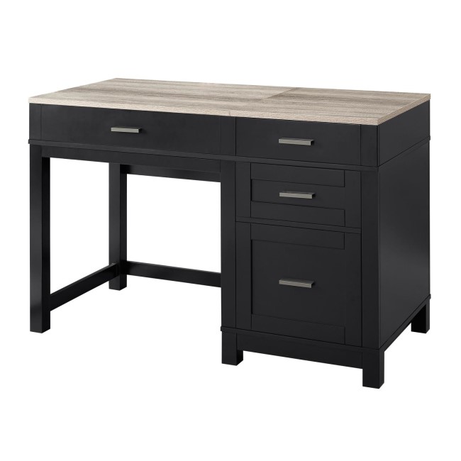 Carver Black Desk with Lift Top & Drawers