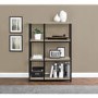 Elmwood Bookcase in Distressed Grey Oak & Black Metal Frame