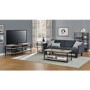 Elmwood Bookcase in Distressed Grey Oak & Black Metal Frame
