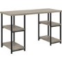 Elmwood Desk with Double Pedestal in Distressed Grey Oak