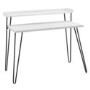 Haven White Desk with Riser & Hairpin Legs