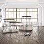 Haven White Desk with Riser & Hairpin Legs