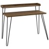 Haven Walnut Desk with Riser &amp; Hairpin Legs
