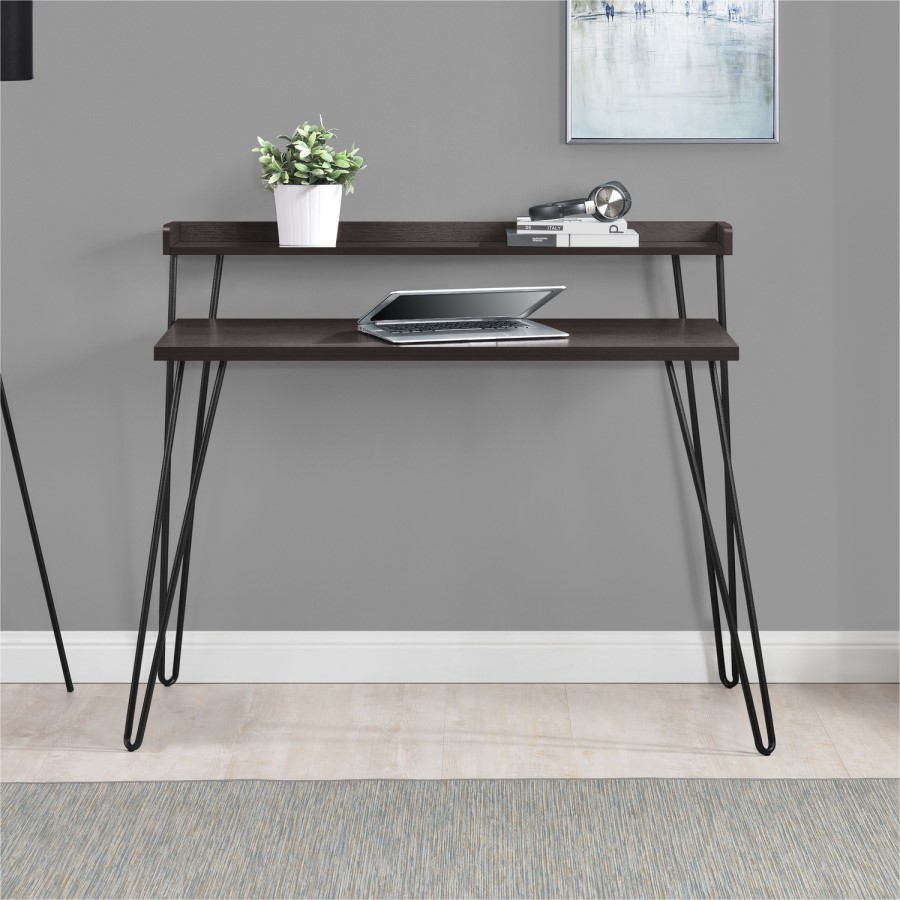 Haven Expresso Desk with Riser & Hairpin Legs