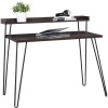 Haven Expresso Desk with Riser &amp; Hairpin Legs