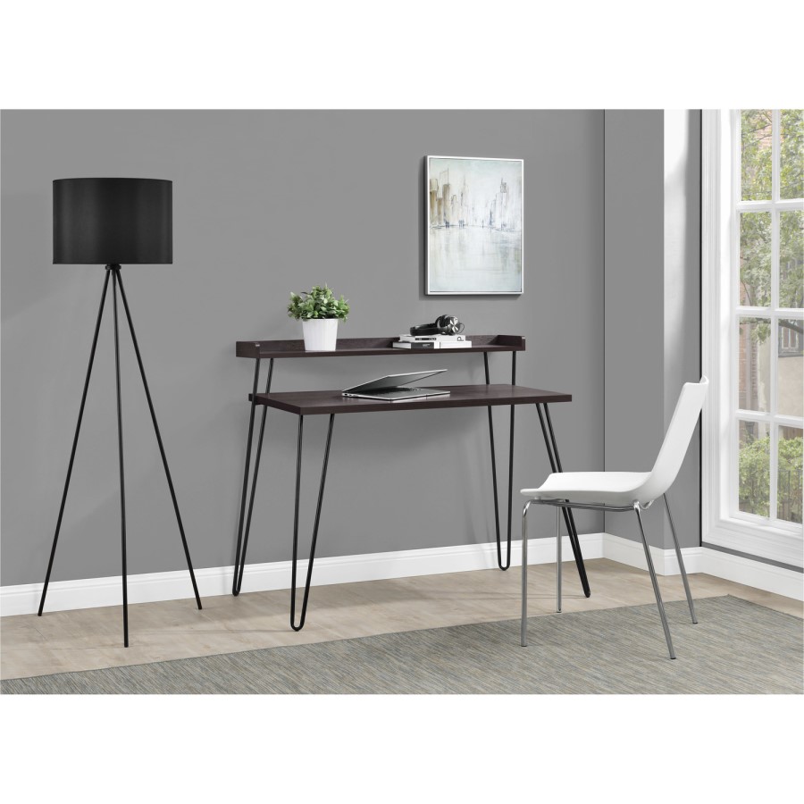 Haven Expresso Desk with Riser & Hairpin Legs