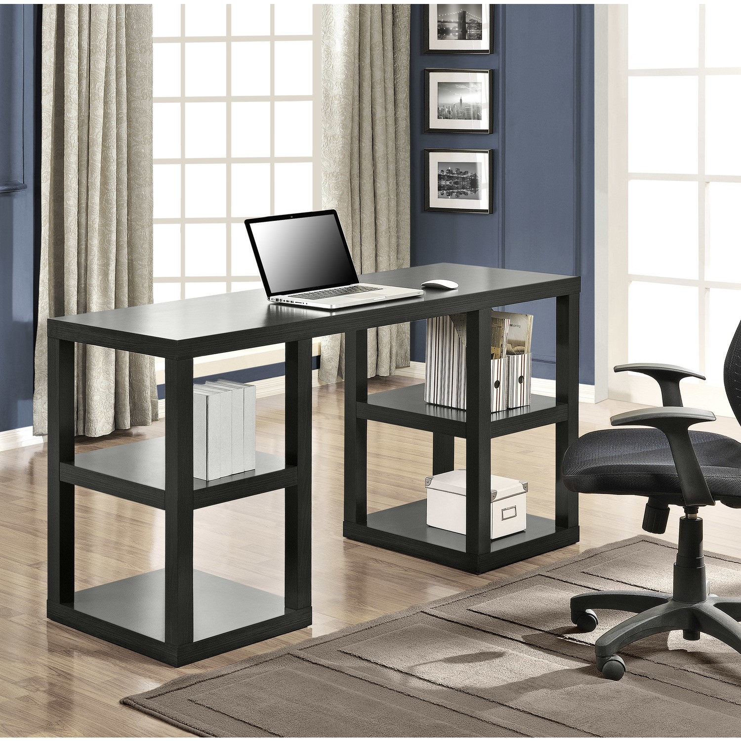 Black parsons outlet desk