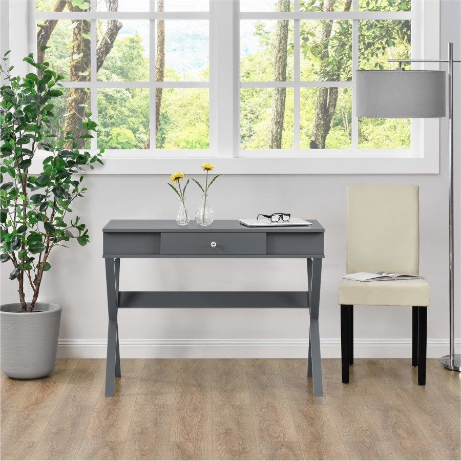 GRADE A1 - Paxton Campaign Desk in Grey
