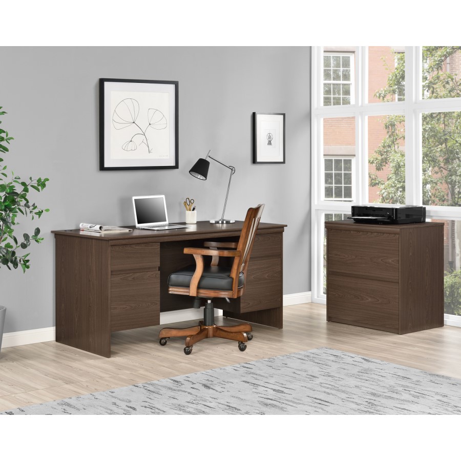 Presley Lateral File Cabinet in Brown