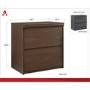 Presley Lateral File Cabinet in Brown