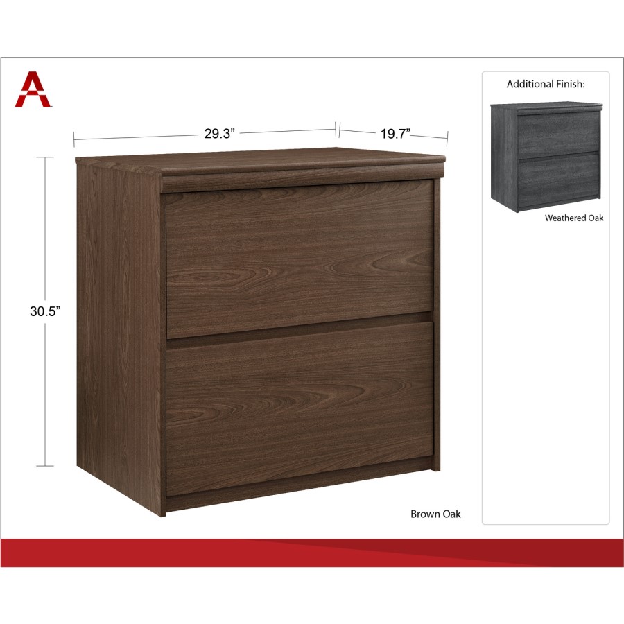 Presley Lateral File Cabinet in Brown