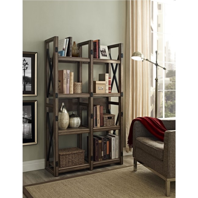 Wildwood Bookcase in Rustic Grey