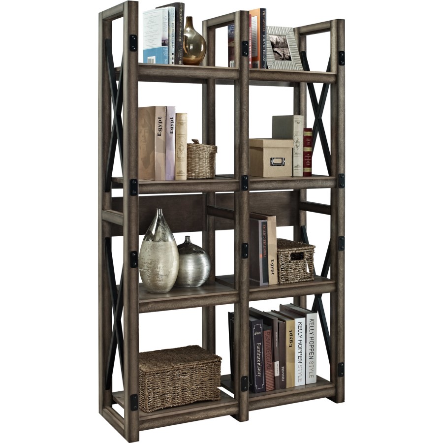 Wildwood Bookcase in Rustic Grey
