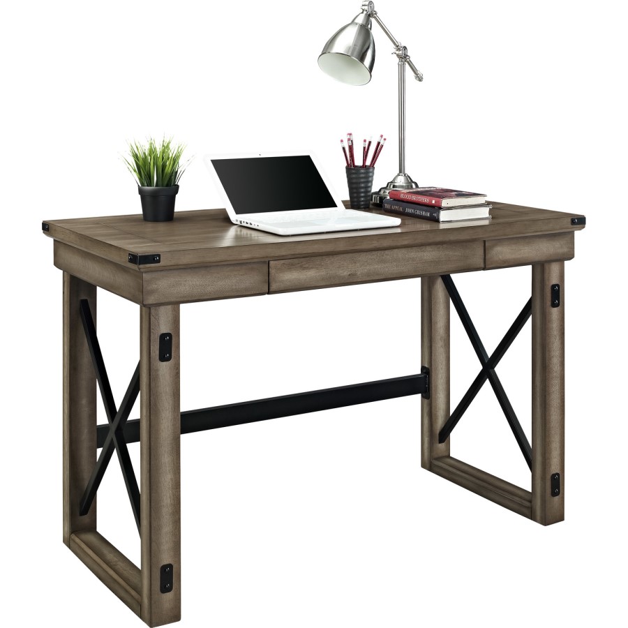 Wildwood Wood Veneer Desk in  Rustic Grey