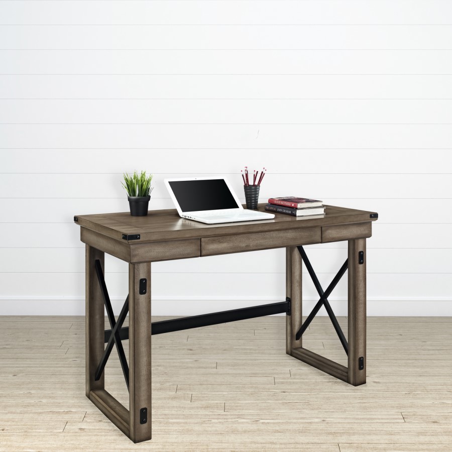 Wildwood Wood Veneer Desk in  Rustic Grey