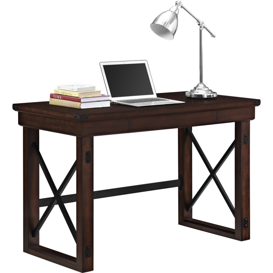 Wildwood Wood Veneer Desk in  Rustic Espresso