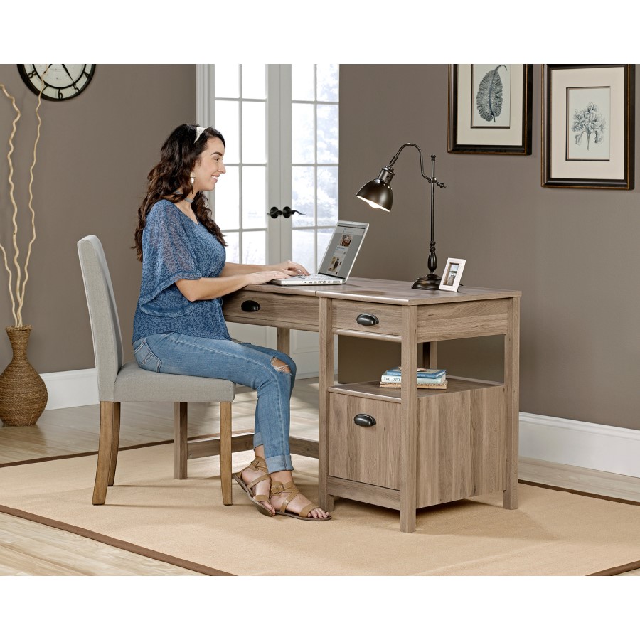 Sit Stand Desk in Salt Oak