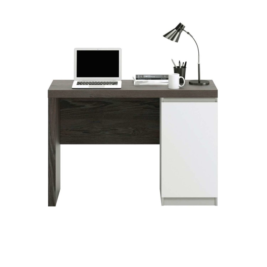 Hudson Chunky Desk in Charcoal Ash & Pearl Oak