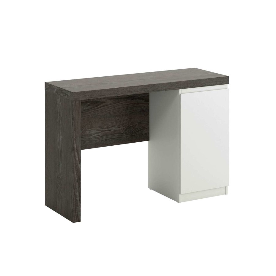 Hudson Chunky Desk in Charcoal Ash & Pearl Oak