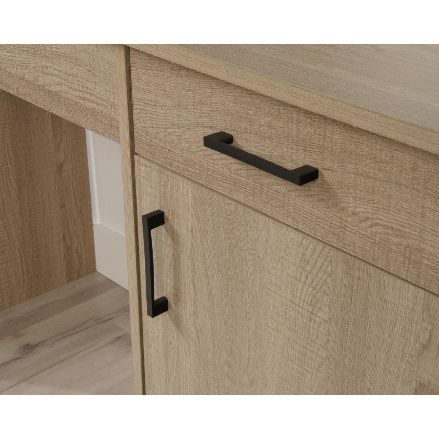 Essentials Computer Desk in Oak with Cupboards