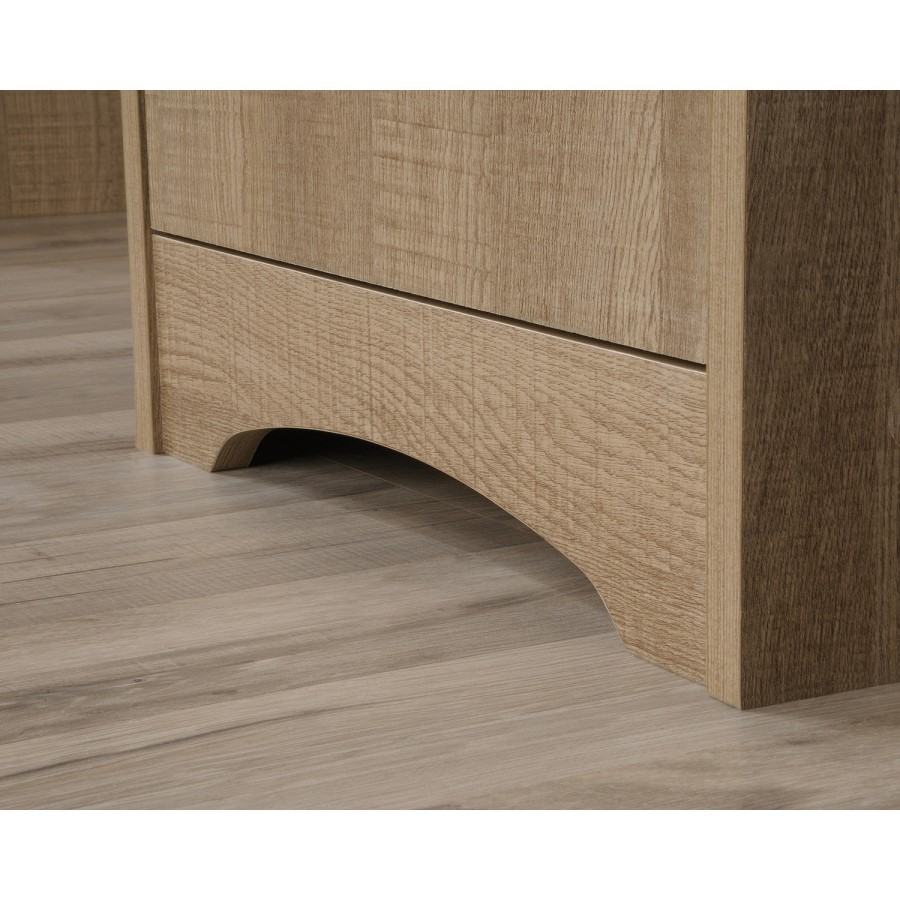 Essentials Computer Desk in Oak with Cupboards