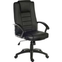 Black Leather Executive Office Chair - Leader - Teknik Office Black Leather Executive Office Chair - Leader - Teknik Office