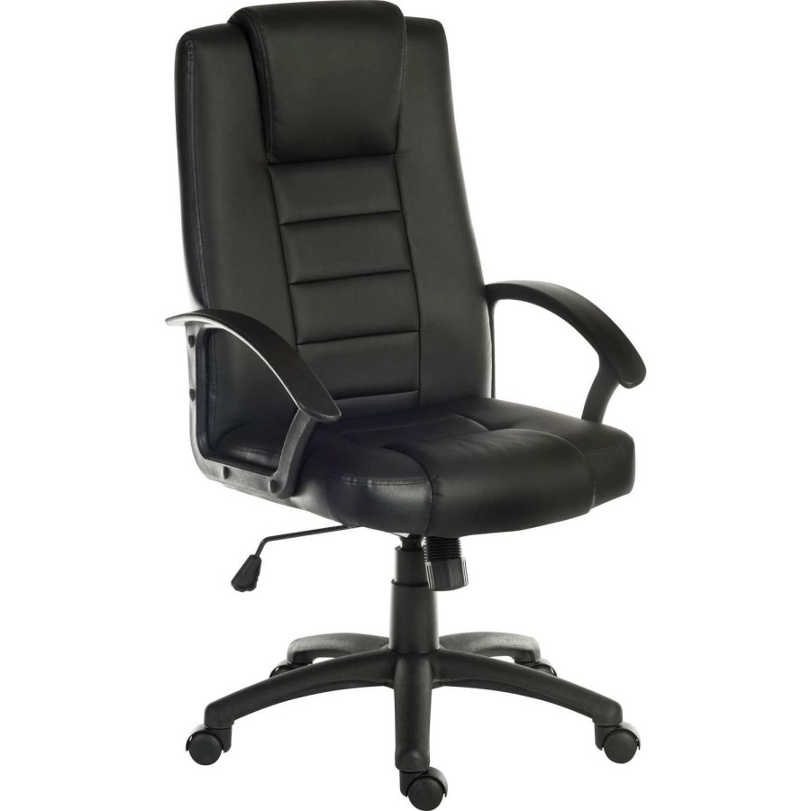 Black Leather Executive Office Chair - Leader - Teknik Office