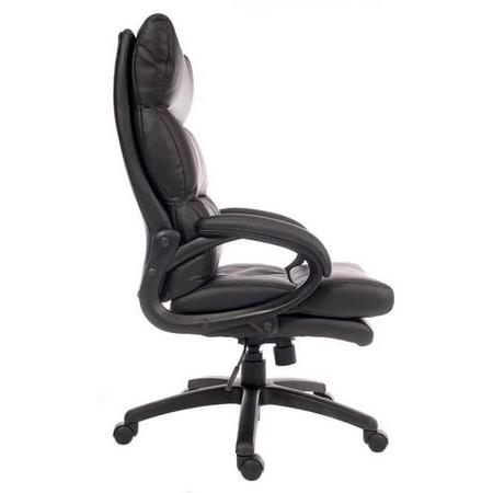 Luxe Black Faux Leather Office Chair