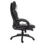 Luxe Black Faux Leather Office Chair