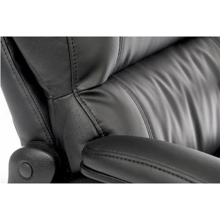 Luxe Black Faux Leather Office Chair