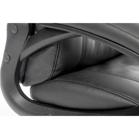 Luxe Black Faux Leather Office Chair