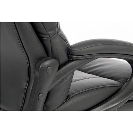 Luxe Black Faux Leather Office Chair